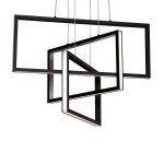 Прямоугольная чёрная люстра “Ульрих”