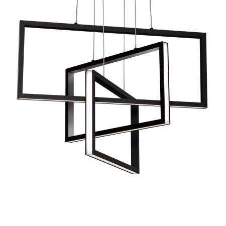 Прямоугольная чёрная люстра “Ульрих”