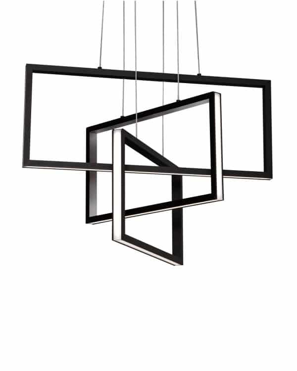 Прямоугольная чёрная люстра “Ульрих”