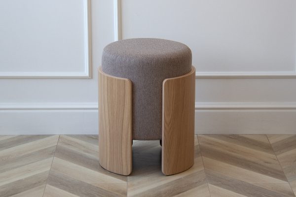 Пуф Lagom (капучино твид, натуральный дуб) — изображение 3