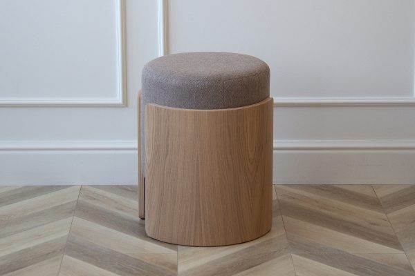 Пуф Lagom (капучино твид, натуральный дуб) — изображение 4