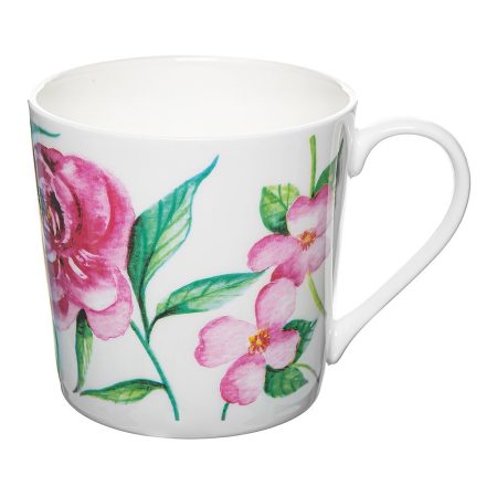 Rose of England Кружка Розовый с голубой птицей