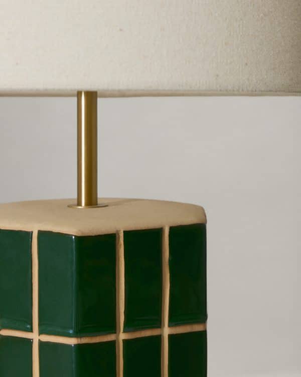 Rue Настольная лампа из зеленой керамики — изображение 3
