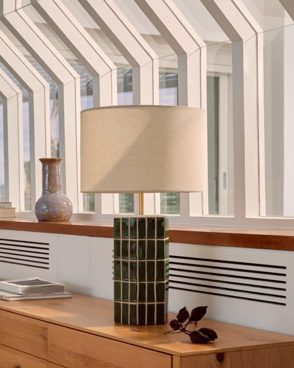 Rue Настольная лампа из зеленой керамики — изображение 4