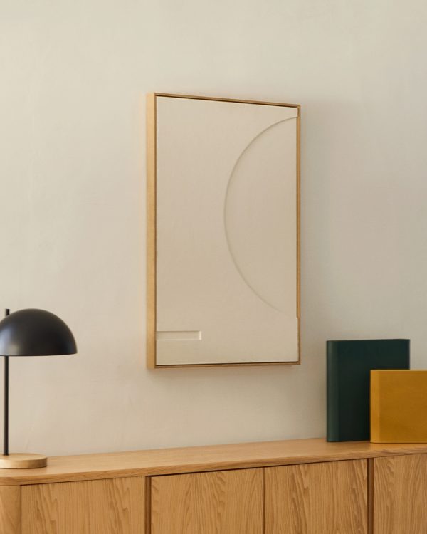 Sefri Картина с круглыми геометрическими фигурами белого цвета 60 х 90 см — изображение 2