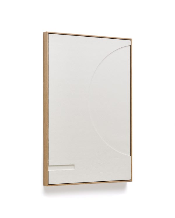 Sefri Картина с круглыми геометрическими фигурами белого цвета 60 х 90 см — изображение 3