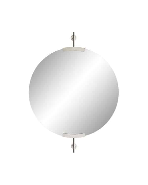 Серебрянное настенное зеркало “Олеан”