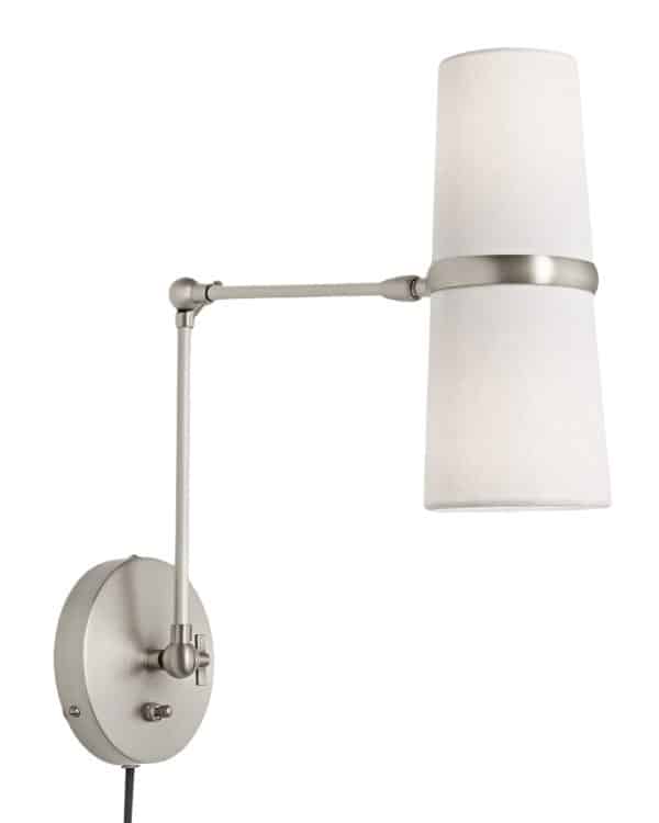 Серебряное бра “Флемиш” на шарнире с проводом