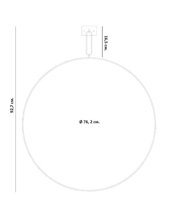 Серебряное настенное зеркало “Найт” — изображение 2