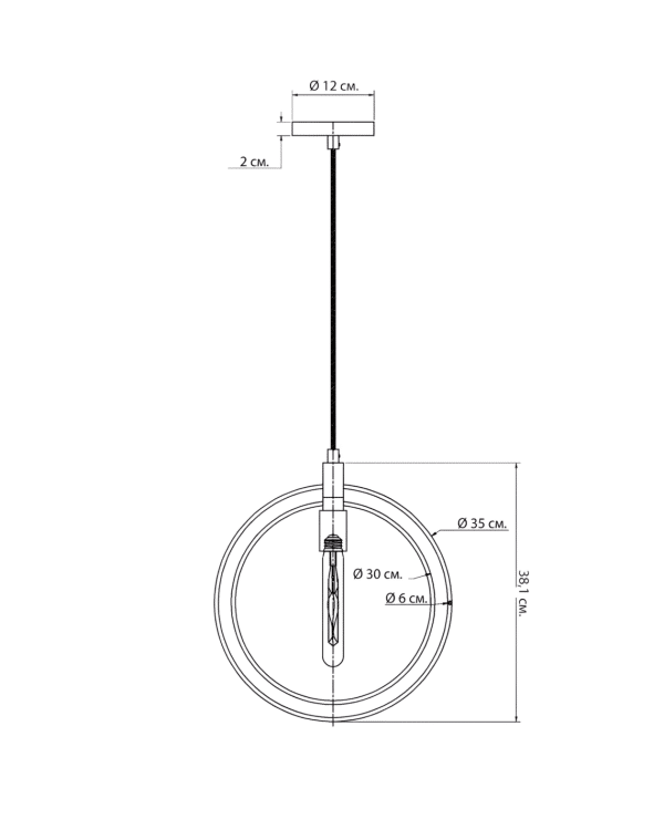 Серебряный подвесной светильник “Бекки” — изображение 3