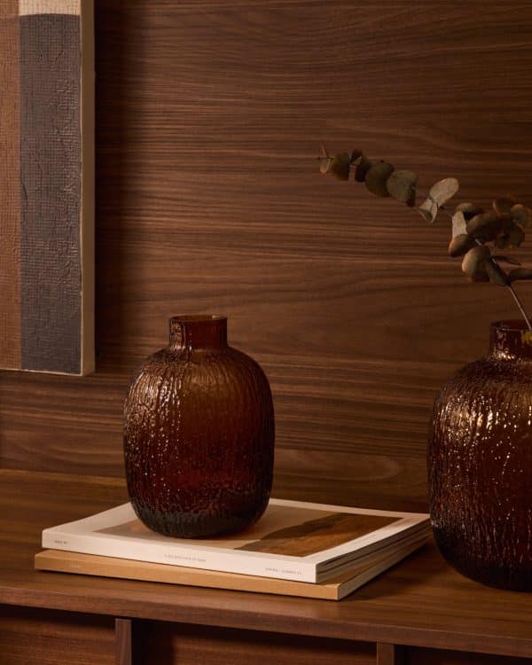 Shali Ваза из коричневого стекла 20,5 см — изображение 3