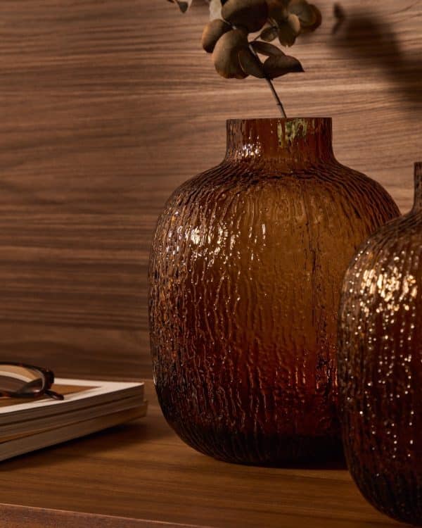 Shali Ваза из коричневого стекла 23,5 см — изображение 3