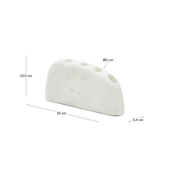 signe-bolshoj-podsvechnik-iz-belogo-mramora-12-sm-3 Signe Большой подсвечник из белого мрамора 12 см — изображение 4