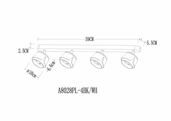 Спот Arte Lamp AMAKS A8028PL-4BK — изображение 2