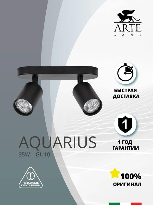 Спот Arte Lamp AQUARIUS A3226PL-2BK — изображение 4