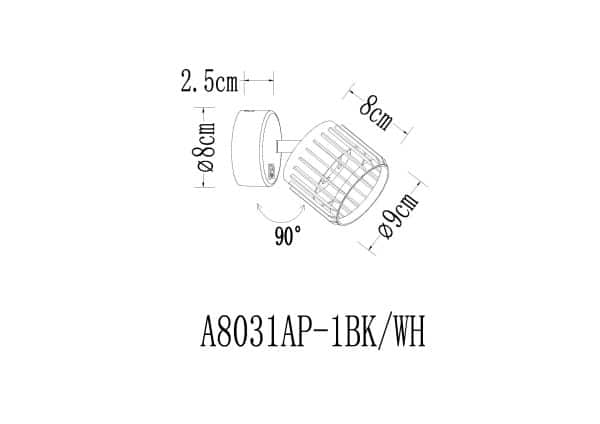 Спот Arte Lamp ATRIA A8031AP-1WH — изображение 2