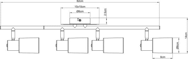 Спот Arte Lamp CAVALLETTA A4510PL-4SS — изображение 5