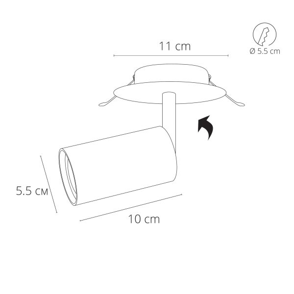 Спот Arte Lamp CEFEO A3214PL-1BK — изображение 4