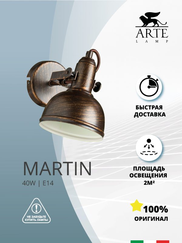 Спот Arte Lamp MARTIN A5213AP-1BR — изображение 5