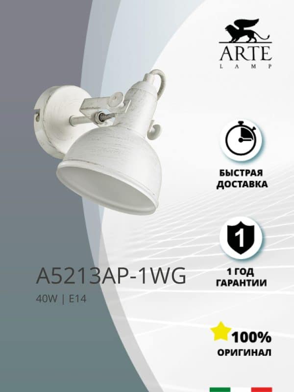 Спот Arte Lamp MARTIN A5213AP-1WG — изображение 5