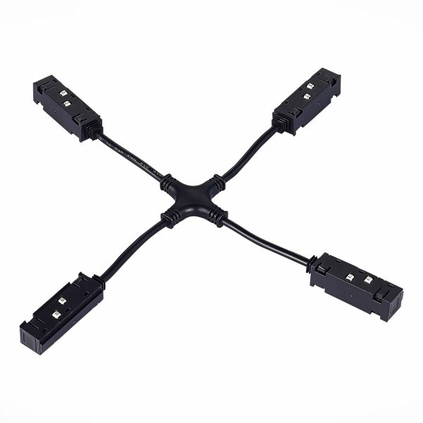 ST006.469.00 Коннектор питания X-образный для магнитного шинопровода ST-Luce Черный SKYLINE 48 — изображение 3