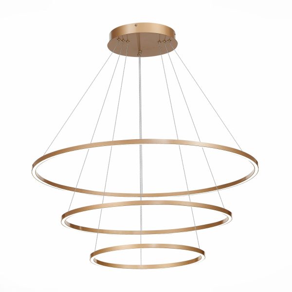 ST605.203.114 Cветильник подвесной SMART ST-Luce Золотистый/Белый LED 1*114W 2800-6500K AURA — изображение 3