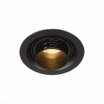 ST701.438.07 Св-к встр. Zoom Черный LED 1*7W 3000K 560Lm Ra 15°-60° IP20 D90xH65 170-240V Встраиваемые светильники — изображение 3