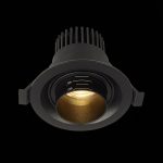 ST701.438.07 Св-к встр. Zoom Черный LED 1*7W 3000K 560Lm Ra 15°-60° IP20 D90xH65 170-240V Встраиваемые светильники — изображение 4