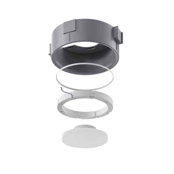 ST760.508.01 Св-к встр. в натяжной потолок  Белый, Серый GX53 1*12W 120 IP20 D110хH35мм220V Без ламп Встраиваемые светильники — изображение 4