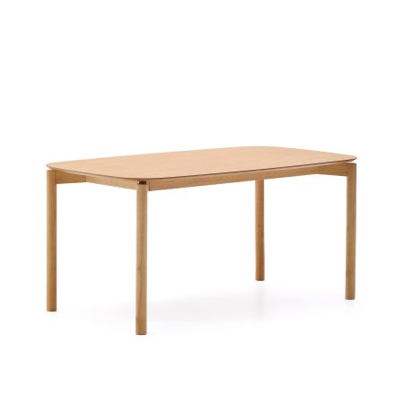 Стол Indara из шпона и каучукового дерева с натуральной отделкой 140 х 90