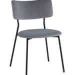 Стул Амелия велюр серо-голубой