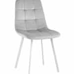 Стул Chilly велюр серебристый белые ножки