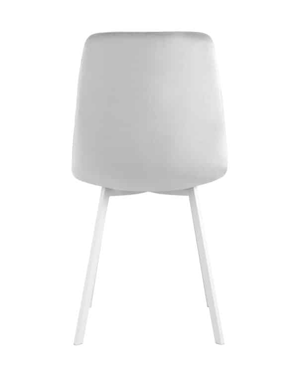 Стул Chilly велюр серебристый белые ножки — изображение 3