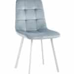 Стул Chilly велюр серо-голубой белые ножки