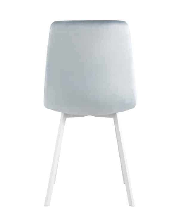 Стул Chilly велюр серо-голубой белые ножки — изображение 3