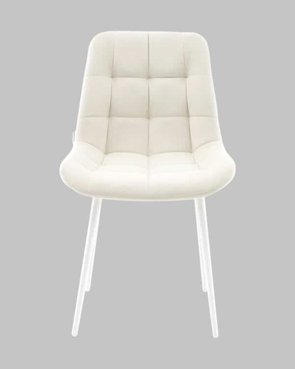 Стул Флекс N светло-бежевый белые ножки — изображение 3