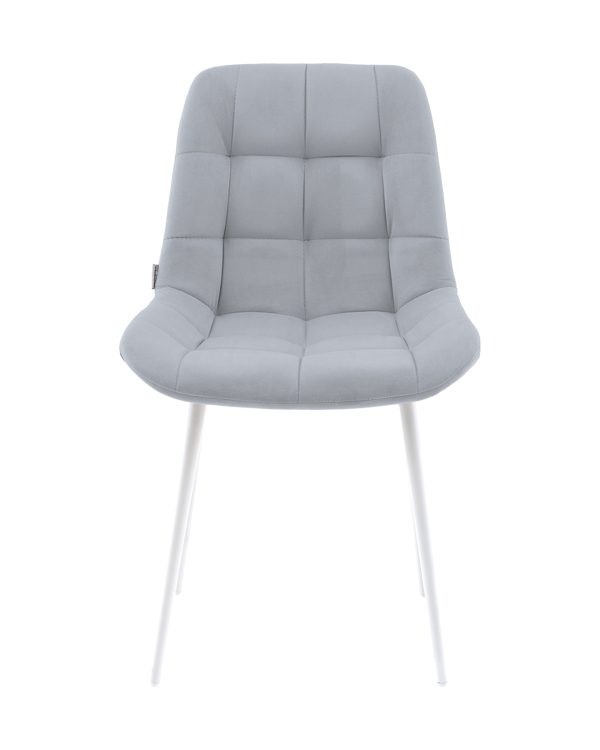 Стул Флекс N светло-серый белые ножки — изображение 2