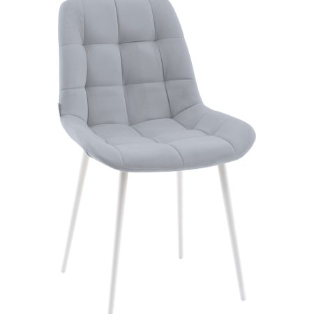 Стул Флекс N светло-серый белые ножки