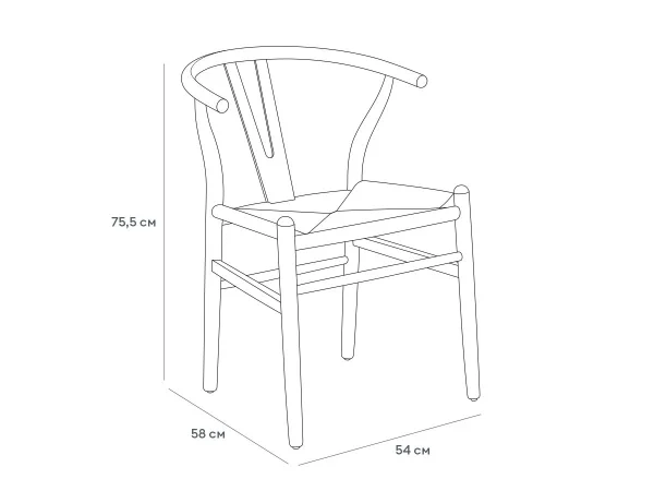 Стул Monk stick черный, бежевый — изображение 3