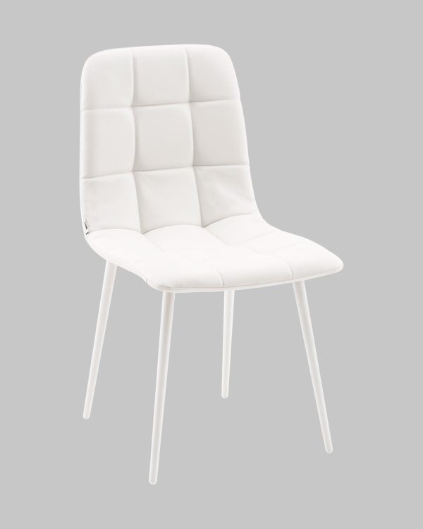 Стул Одди NEW экокожа белый белые ножки — изображение 2