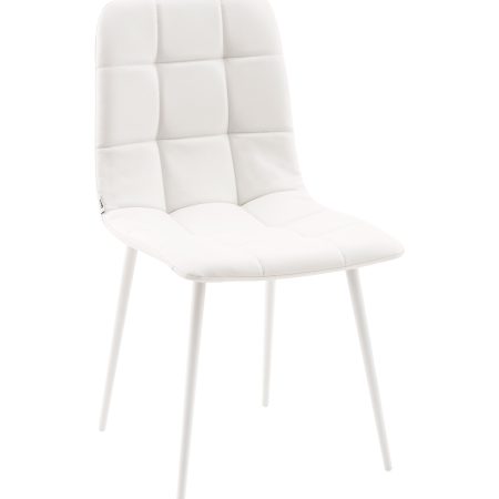 Стул Одди NEW экокожа белый белые ножки