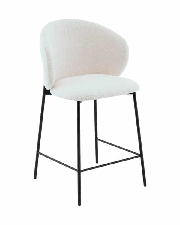 Стул полубарный Блейз букле белый