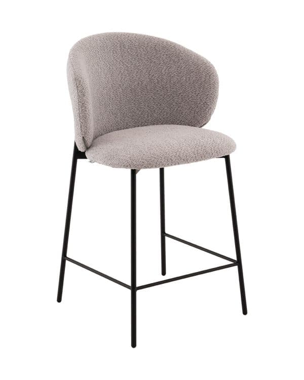 Стул полубарный Блейз букле светло-серый