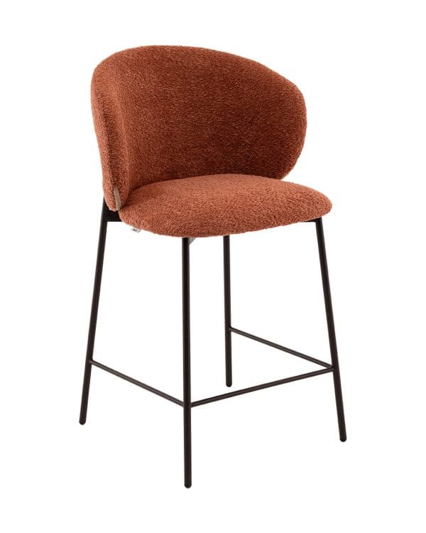 Стул полубарный Блейз букле терракотовый