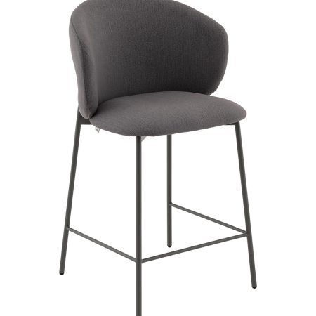 Стул полубарный Блейз велюр серый