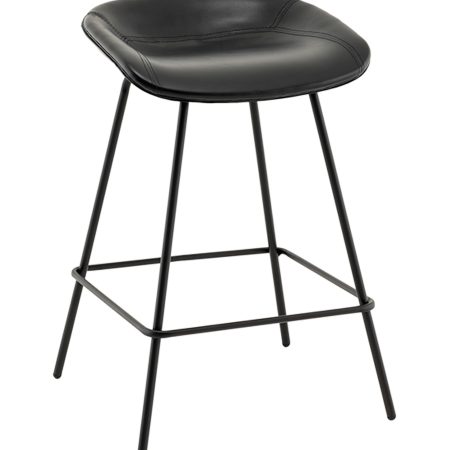 Стул полубарный Фуриоса экокожа чёрный