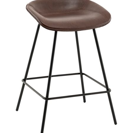 Стул полубарный Фуриоса экокожа коричневый
