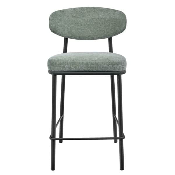 Стул полубарный Lucas 2 шалфей шенилл с чёрными ножками — изображение 2