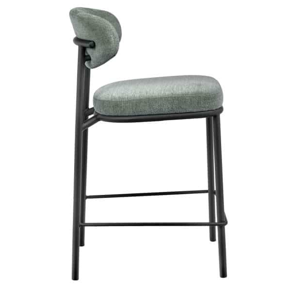 Стул полубарный Lucas 2 шалфей шенилл с чёрными ножками — изображение 3