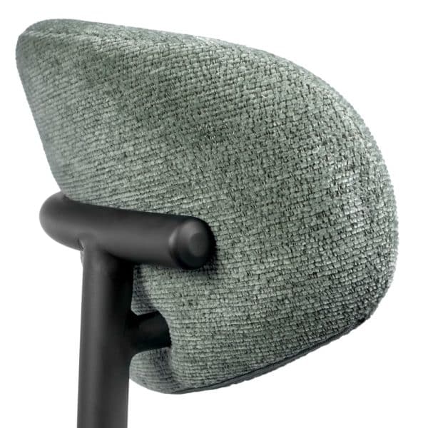 Стул полубарный Lucas 2 шалфей шенилл с чёрными ножками — изображение 5